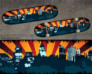 Skateboard Vector Design Image